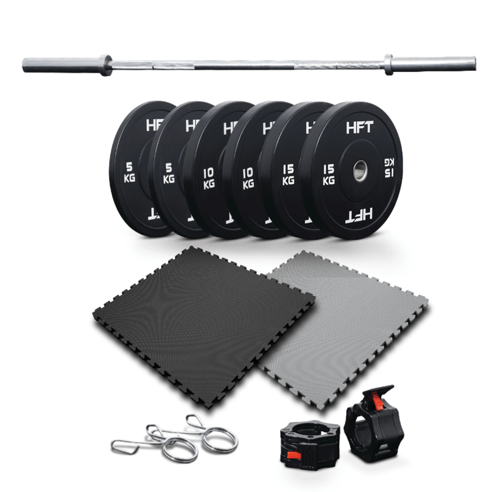 ชุดเซ็ตยกน้ำหนัก HOMEFITTOOLS POWERLIFTING SET 60 KG_0