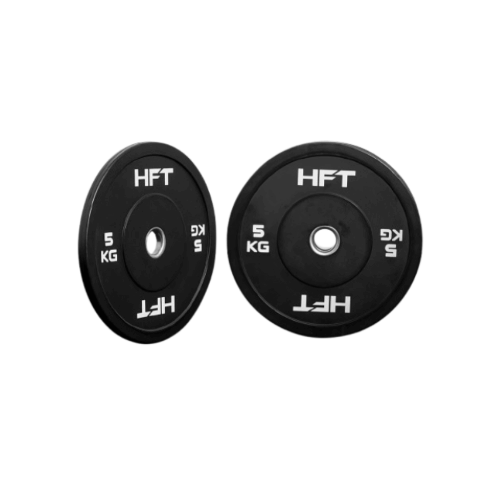 แผ่นน้ำหนัก BUMPER PLATE HOMEFITTOOLS 5 KG 1 แผ่น_0