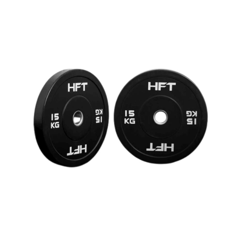 แผ่นน้ำหนัก BUMPER PLATE HOMEFITTOOLS 15 KG 1 แผ่น_0
