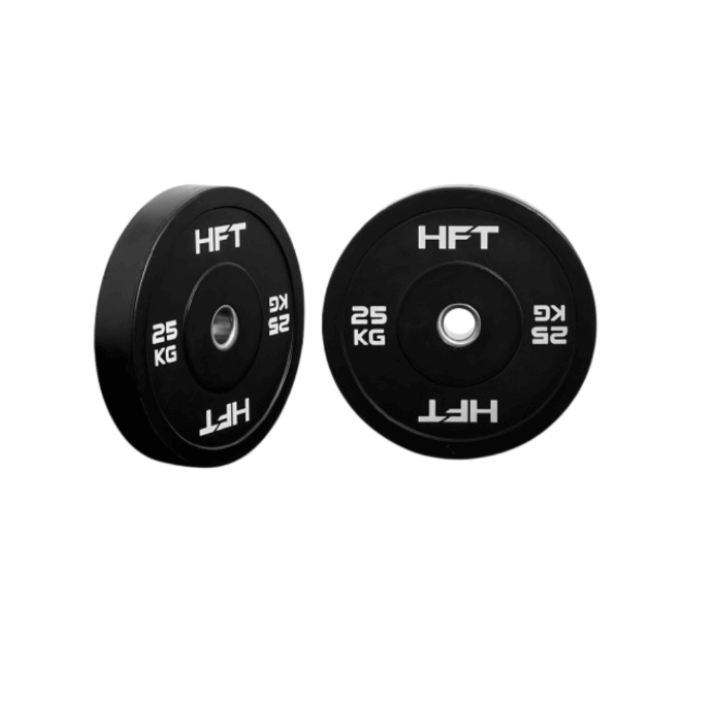 แผ่นน้ำหนัก BUMPER PLATE HOMEFITTOOLS 25 KG 1 แผ่น_0