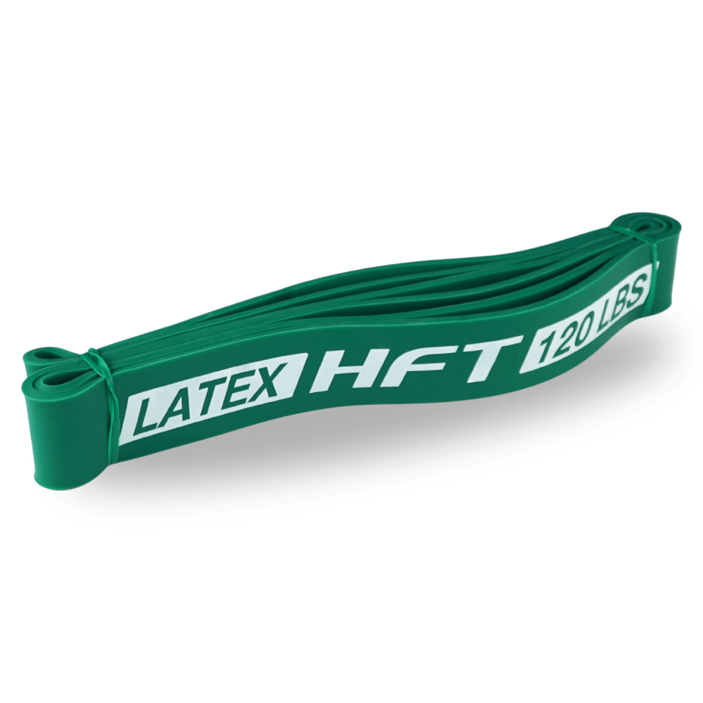 ยางยืดออกกำลังกาย HOMEFITTOOLS 50-125 ปอนด์ สีเขียว LATEX