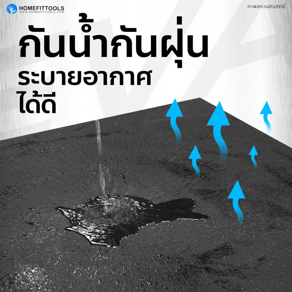แผ่นยางปูพื้นฟิตเนส 1X1ม. หนา 25MM HOMEFITOOLS รุ่น P1 (1 แผ่น)