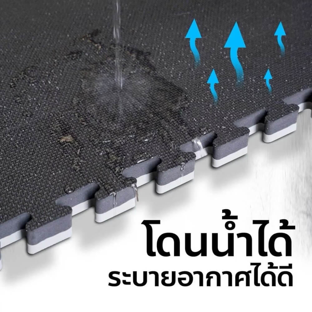 แผ่นยางจิ๊กซอว์ฟิตเนส EVA HOMEFITTOOLS 1X1 ม. หนา 25MM. สีเทา-ดำ_7