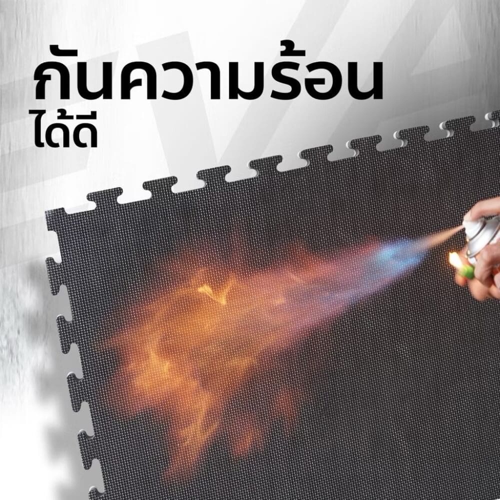 แผ่นยางจิ๊กซอว์ฟิตเนส EVA HOMEFITTOOLS 1X1 ม. หนา 25MM. สีเทา-ดำ_8