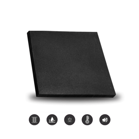 แผ่นยางปูพื้นฟิตเนส 50*50CM หนา 2CM HOMEFITTOOLS รุ่น C5
