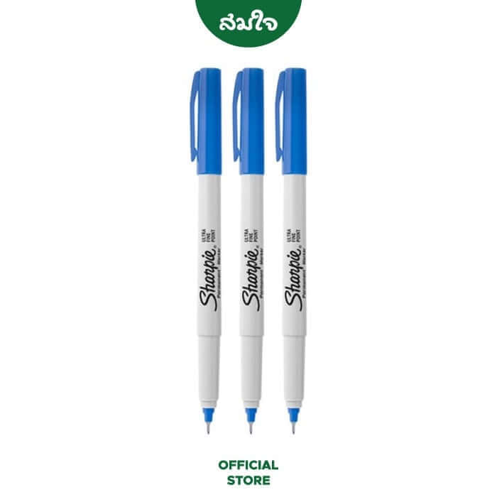 ปากกามาร์คเกอร์ SHARPIE ULTRA FINE 0.5มม. สีน้ำเงิน จำนวน 3 ด้าม_0