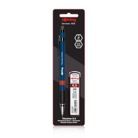 ดินสอกด Rotring Visumax ขนาด 0.5 มม. สีน้ำเงิน + ไส้ดินสอกด 2B