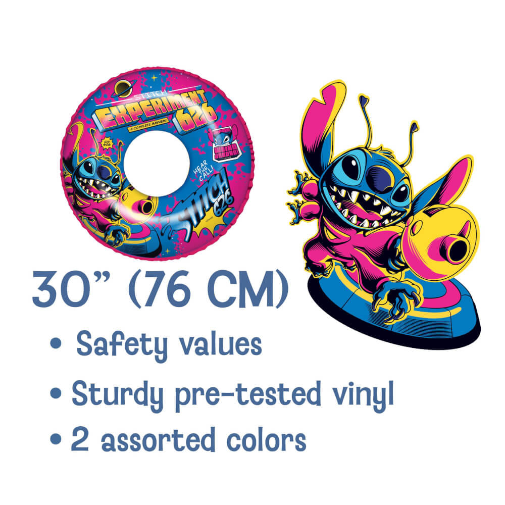 ห่วงยาง ขนาด 30 นิ้ว ลาย STITCH สีชมพู