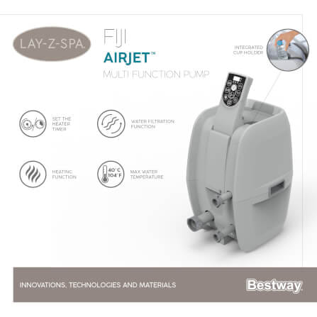 สปาเป่าลม Lay-Z-Spa® Bestway Fiji AirJet ขนาด 1.80m x 1.80m x 66cm_3