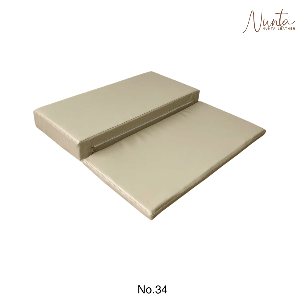 เบาะรองนั่ง พับได้ NUNTA LEATHER RISE FOLDABLE SEAT 60X60X10CM สีครีมอ่อน
