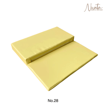 เบาะรองนั่ง พับได้ NUNTA LEATHER RISE FOLDABLE SEAT 60X60X10CM สีเหลืองอ่อน