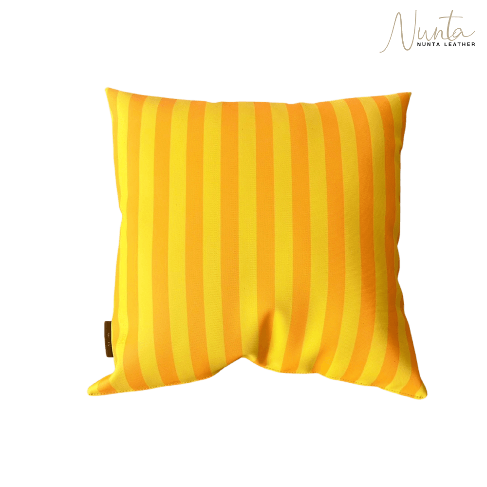หมอนพิง Nunta Leather รุ่น Sunkissed Size: 15x15 นิ้ว สีเหลืองเข้ม-เหลืองอ่อน