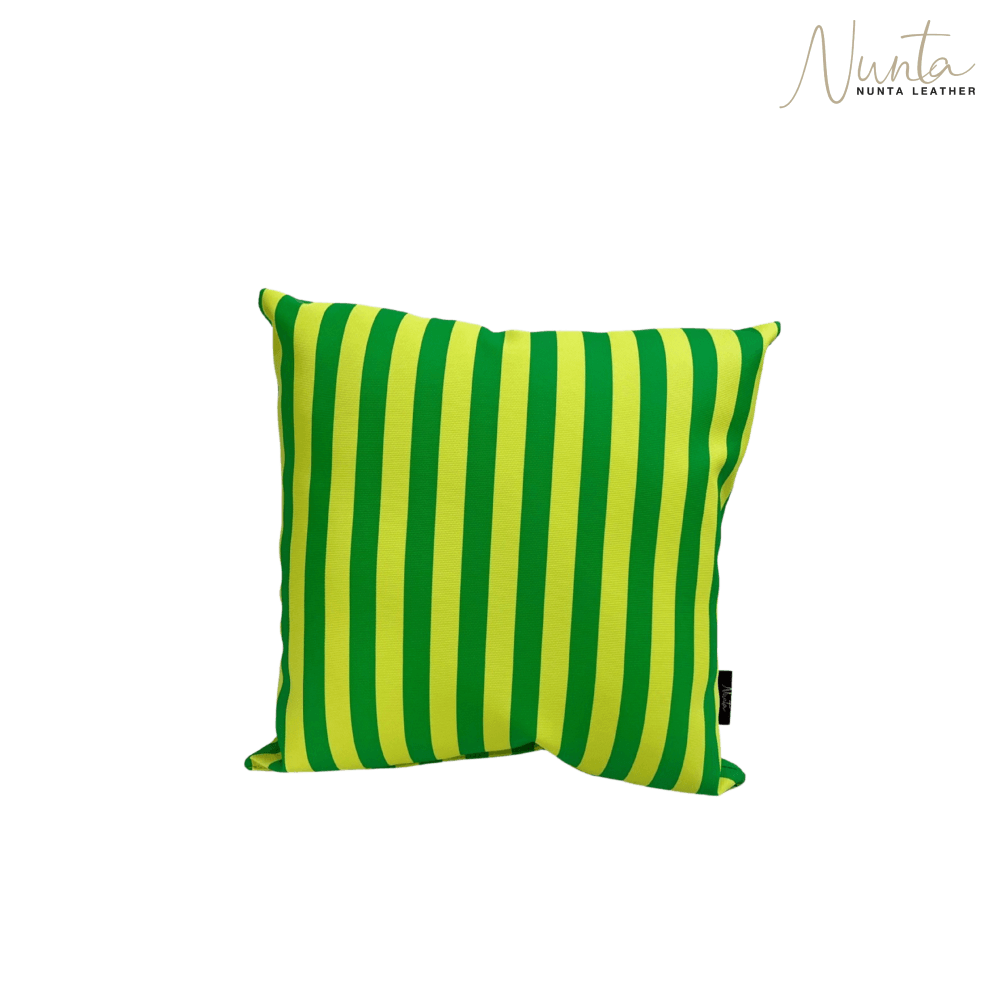 หมอนพิง Nunta Leather รุ่น Sunkissed Size: 15x15 นิ้ว สีเขียวเข้ม-เขียวอ่อน
