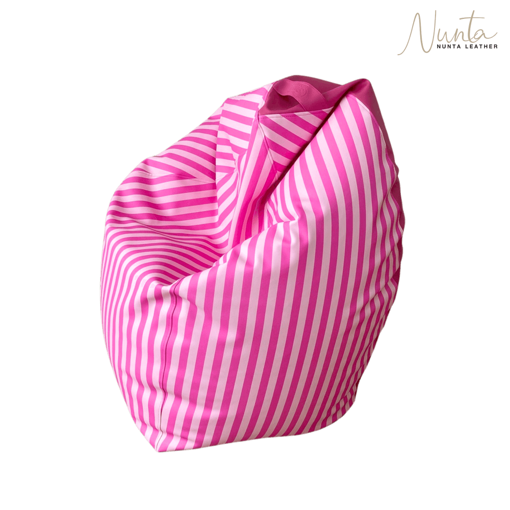 บีนแบค ทรงหยดน้ำ Nunta Leather รุ่น Sunkissed Size: XL 110x110cm สีชมพูอ่อน-ชมพูเข้ม