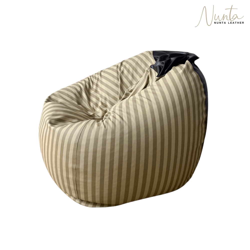 บีนแบค ทรงหยดน้ำ Nunta Leather รุ่น Sunkissed Size: XL 110x110cm สีกาแฟ-กาแฟอ่อน