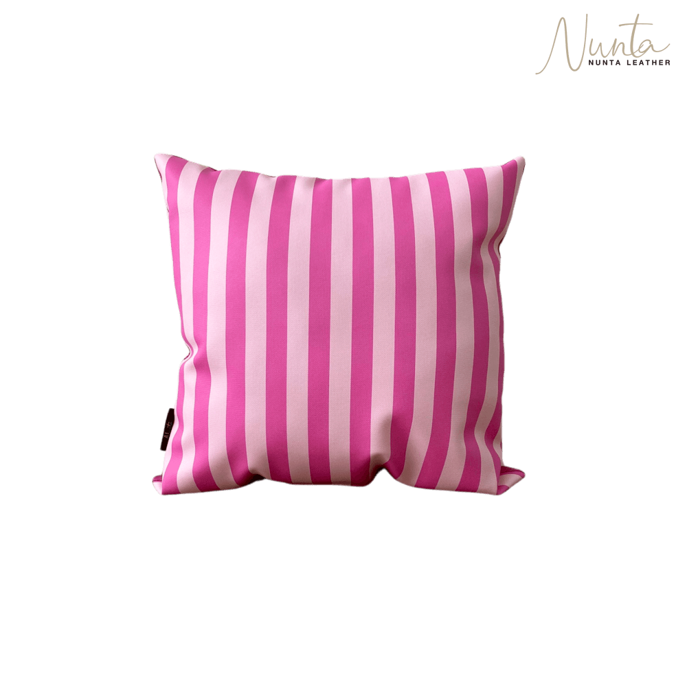 หมอนพิง Nunta Leather รุ่น Sunkissed Size: 15x15 นิ้ว สีชมพูอ่อน-ชมพูเข้ม