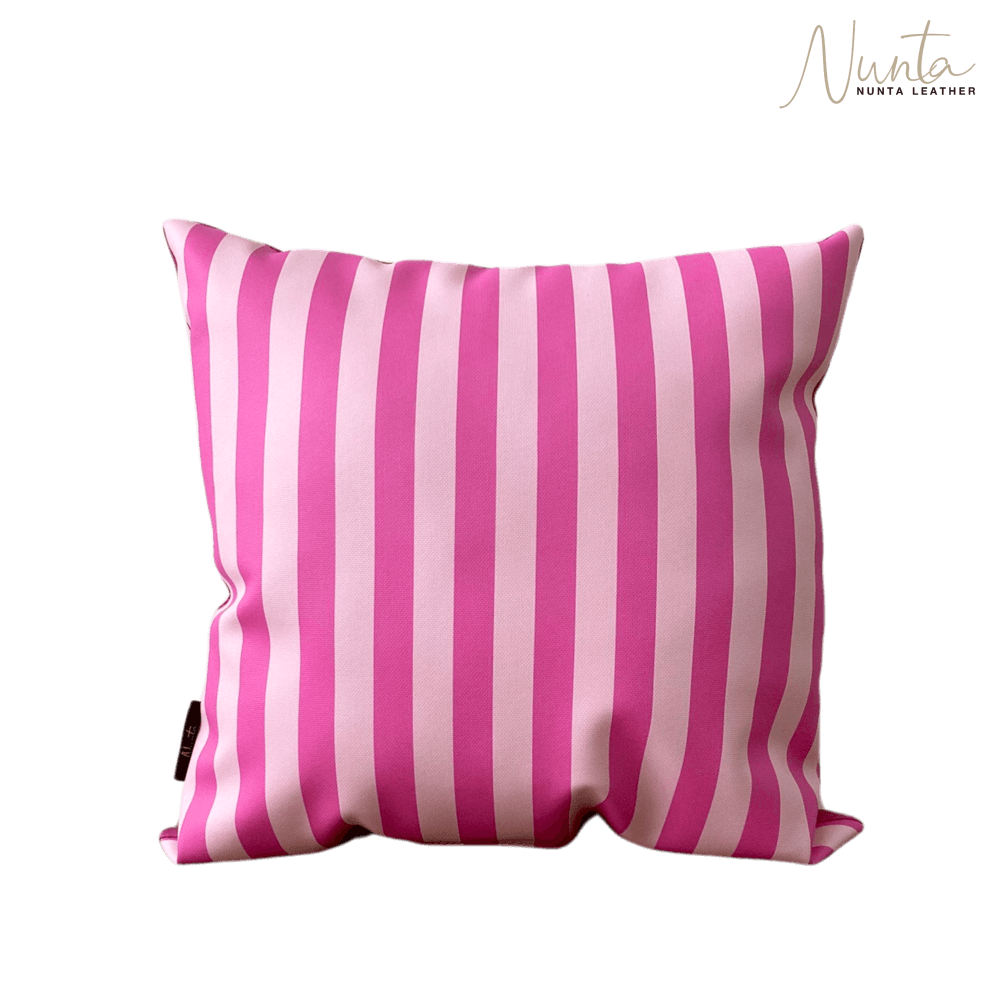 หมอนพิง Nunta Leather รุ่น Sunkissed Size: 20x20 นิ้ว สีชมพูอ่อน-ชมพูเข้ม_0