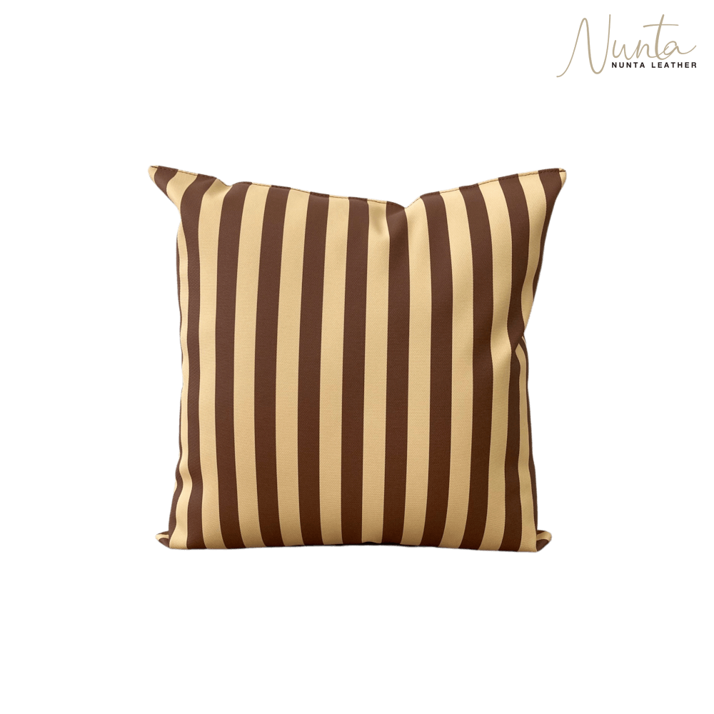 หมอนพิง Nunta Leather รุ่น Sunkissed Size: 15x15 นิ้ว สีครีม-ตาล