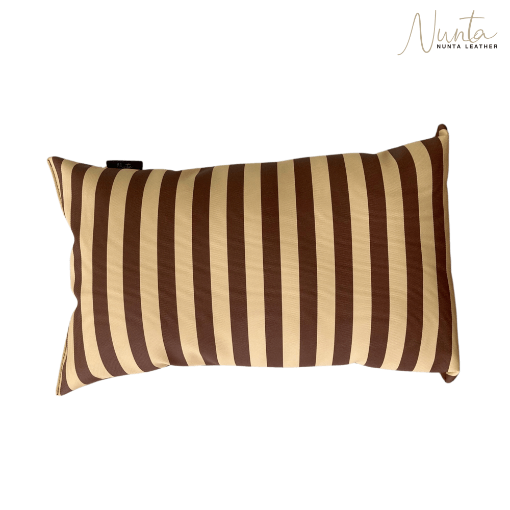 หมอนพิง Nunta Leather รุ่น Sunkissed Size: 18x10 นิ้ว สีครีม-ตาล