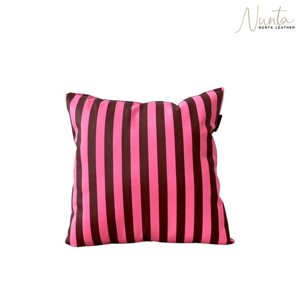 หมอนพิง Nunta Leather รุ่น Sunkissed Size: 15x15 นิ้ว สีชมพู-น้ำตาล