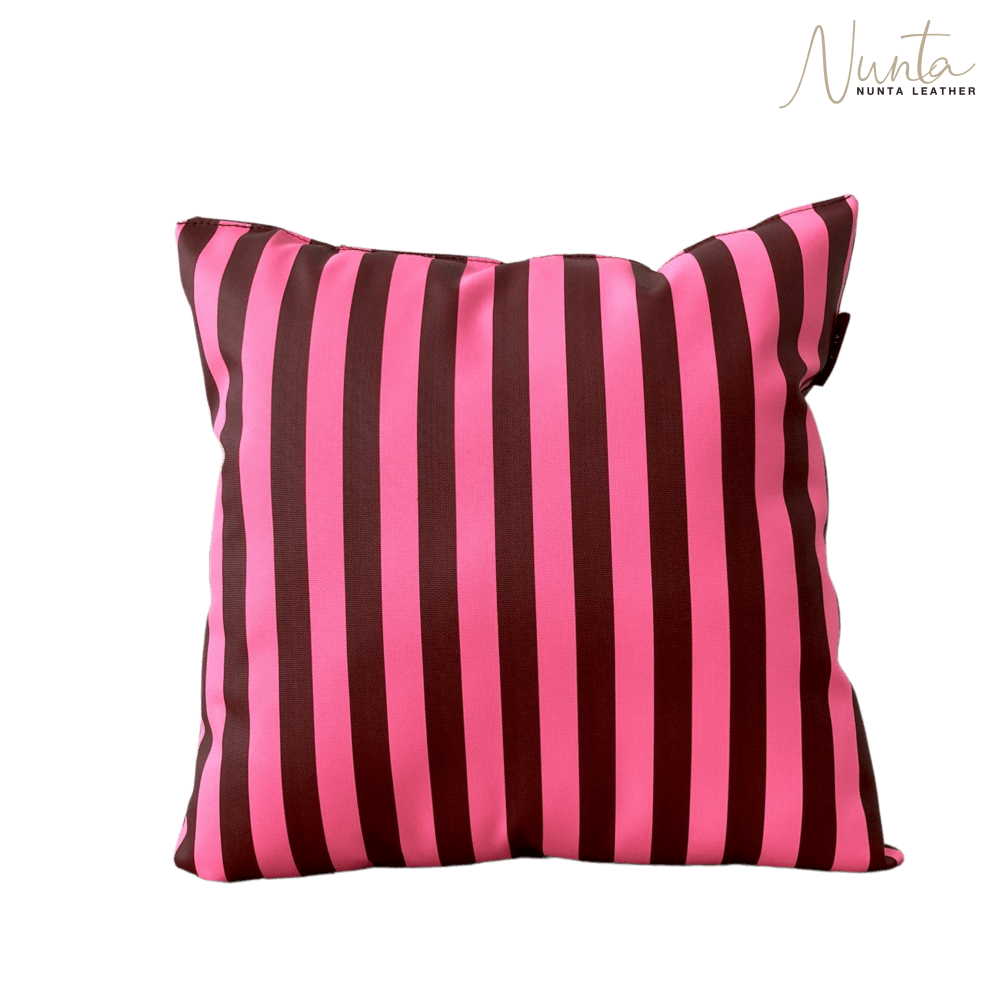 หมอนพิง Nunta Leather รุ่น Sunkissed Size: 20x20 นิ้ว สีชมพู-น้ำตาล