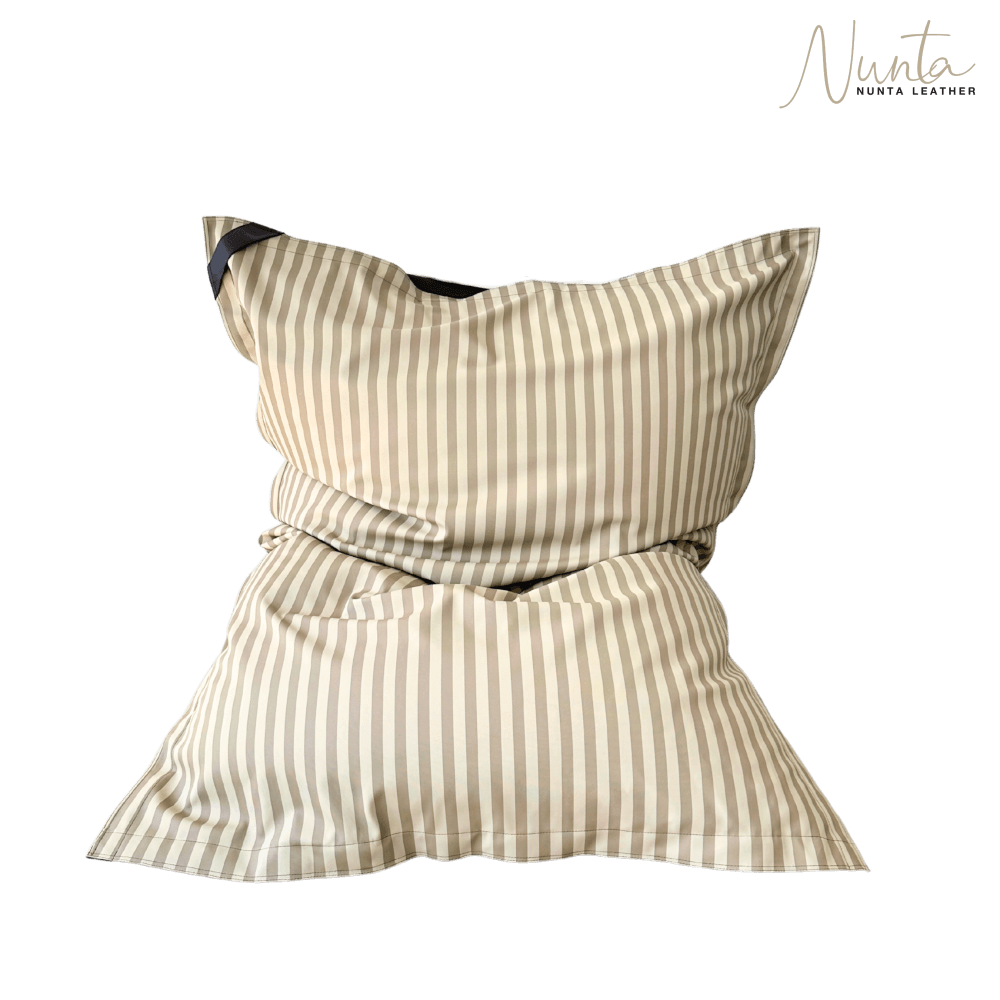 บีนแบค ทรงหมอนยักษ์ Nunta Leather รุ่น Sunkissed Size: XL 135x180cm สีกาแฟ-กาแฟอ่อน