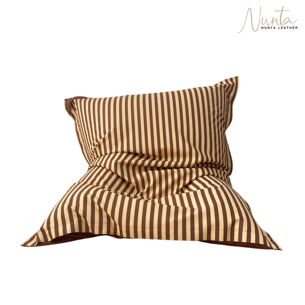 บีนแบค ทรงหมอนยักษ์ Nunta Leather รุ่น Sunkissed Size: XL 135x180cm สีครีม-แทน