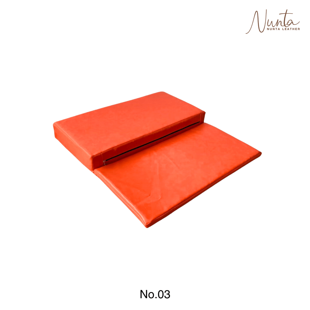 เบาะรองนั่ง พับได้ NUNTA LEATHER RISE FOLDABLE SEAT 60X60X10CM สีส้ม