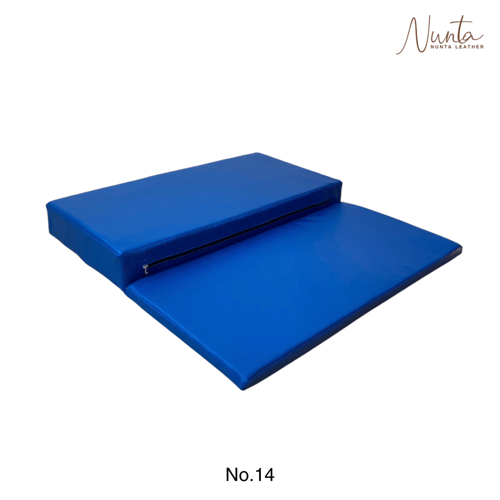 เบาะรองนั่ง พับได้ NUNTA LEATHER RISE FLODABLE SEAT 60X60X10CM สีน้ำเงิน