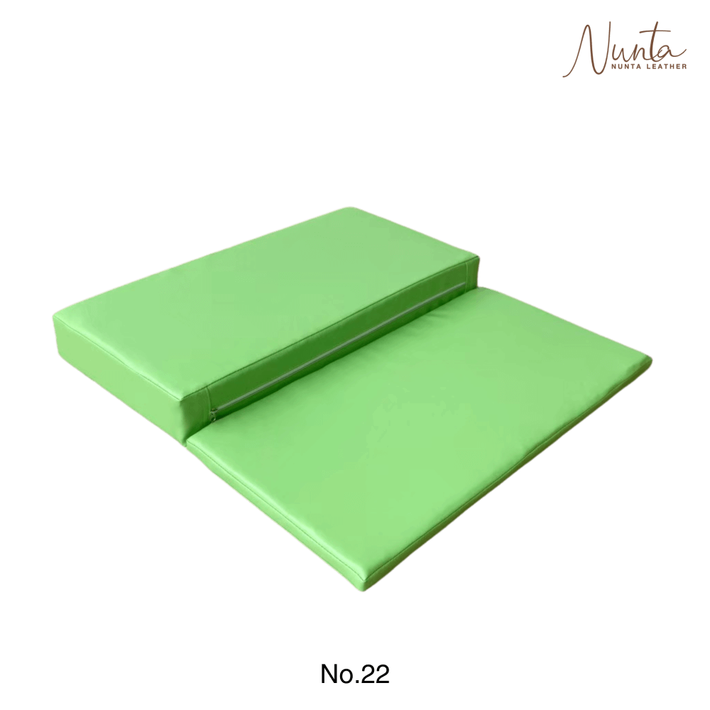 เบาะรองนั่ง พับได้ NUNTA LEATHER RISE FLODABLE SEAT 60X60X10CM สีเขียวอ่อน