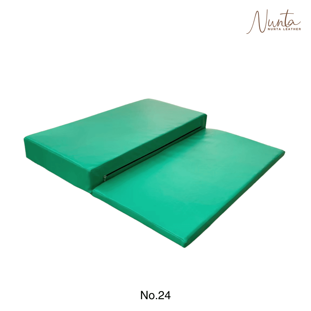 เบาะรองนั่ง พับได้ NUNTA LEATHER RISE FLODABLE SEAT 60X60X10CM สีเขียวเข้ม