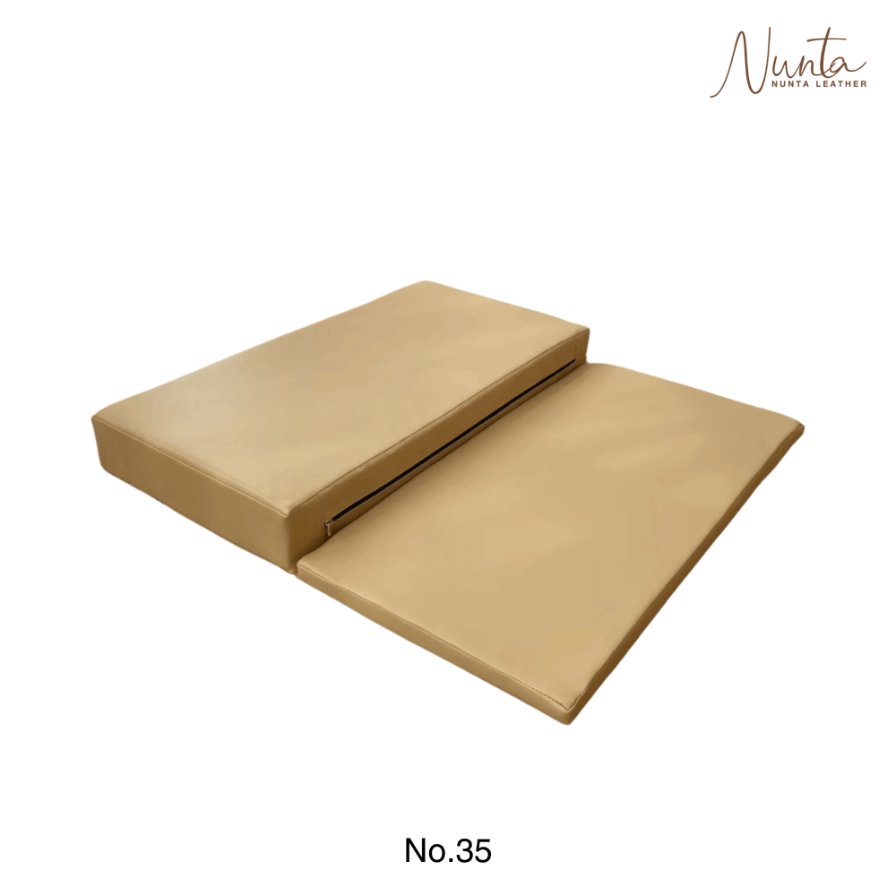 เบาะรองนั่ง พับได้ NUNTA LEATHER RISE FOLDABLE SEAT 60X60X10CM สีครีมเข้ม