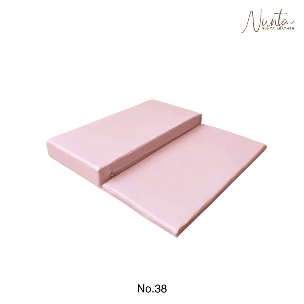 เบาะรองนั่ง พับได้ NUNTA LEATHER RISE FOLDABLE SEAT 60X60X10CM สีชมพูอ่อน