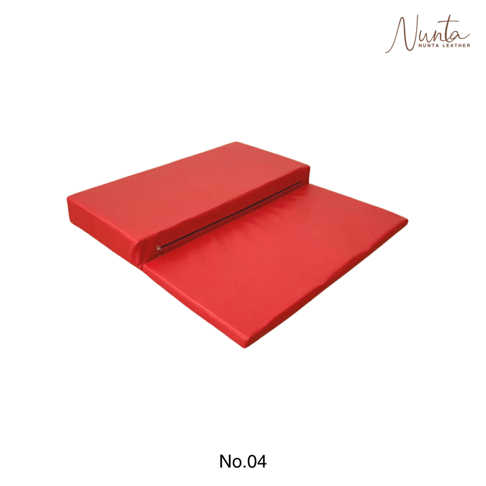 เบาะรองนั่ง พับได้ NUNTA LEATHER RISE FLODABLE SEAT 60X60X10CM สีแดง_2