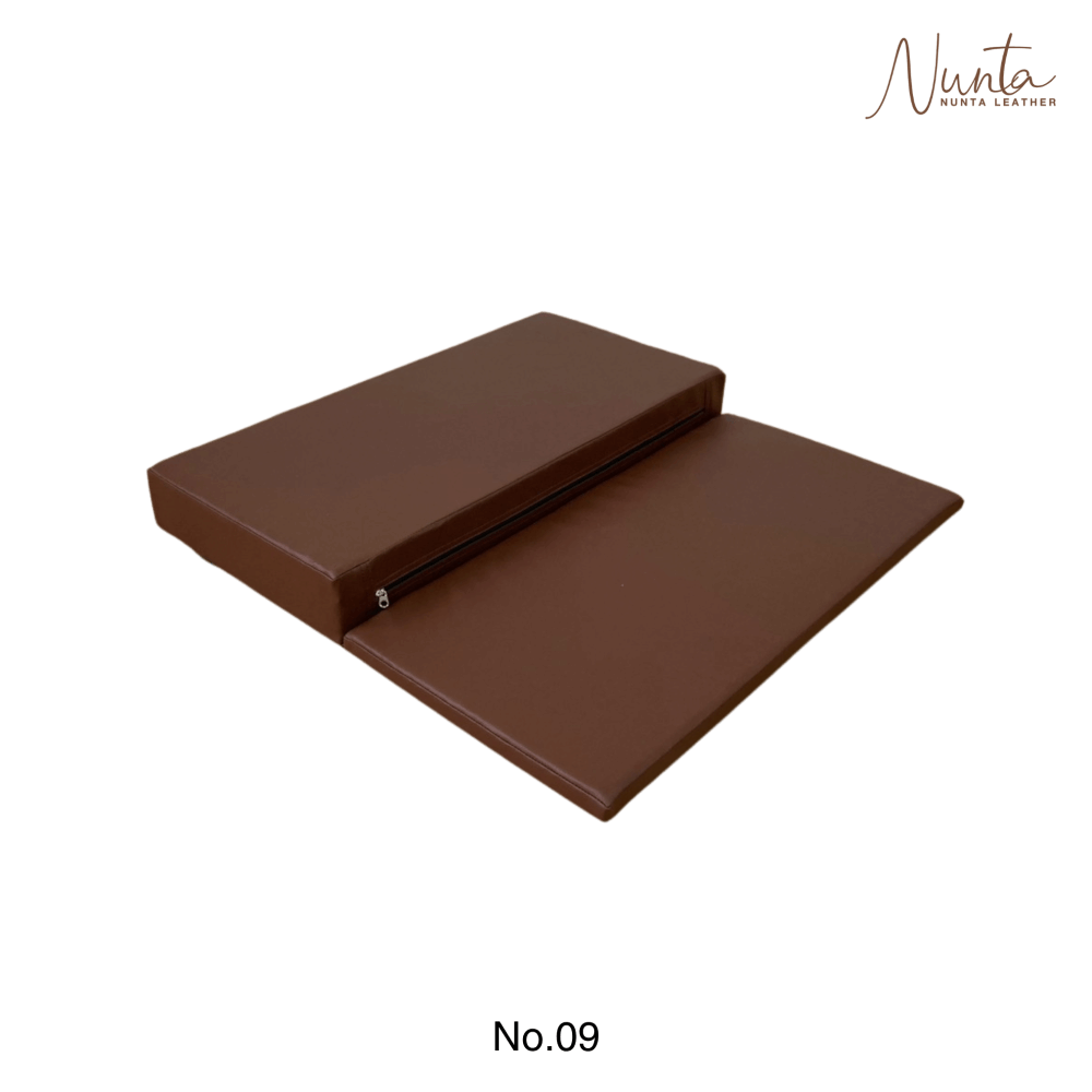 เบาะรองนั่ง พับได้ NUNTA LEATHER RISE FLODABLE SEAT 60X60X10CM สีน้ำตาล_2