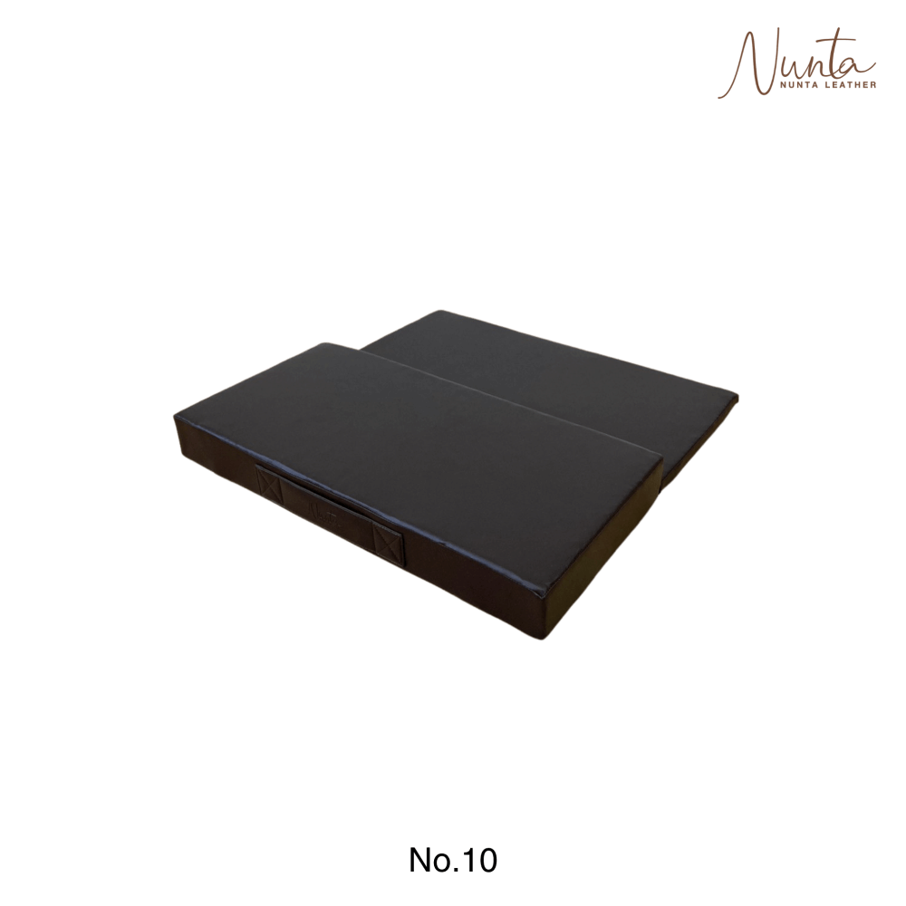 เบาะรองนั่ง พับได้ NUNTA LEATHER RISE FLODABLE SEAT 60X60X10CM สีน้ำตาลเข้ม_2