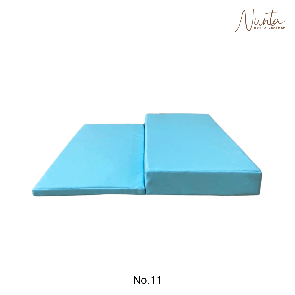 เบาะรองนั่ง พับได้ NUNTA LEATHER RISE FLODABLE SEAT 60X60X10CM สีฟ้าอ่อน_2