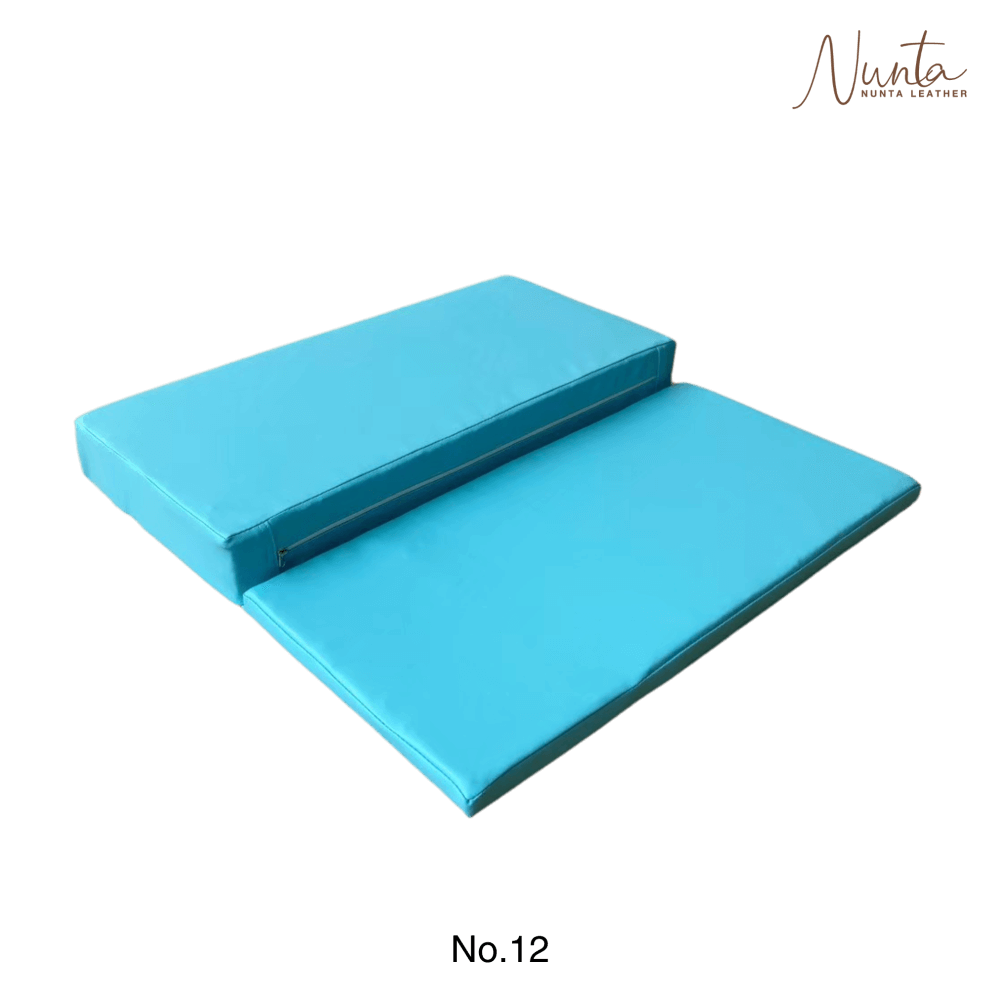 เบาะรองนั่ง พับได้ NUNTA LEATHER RISE FLODABLE SEAT 60X60X10CM สีเบบี้ บลู_2