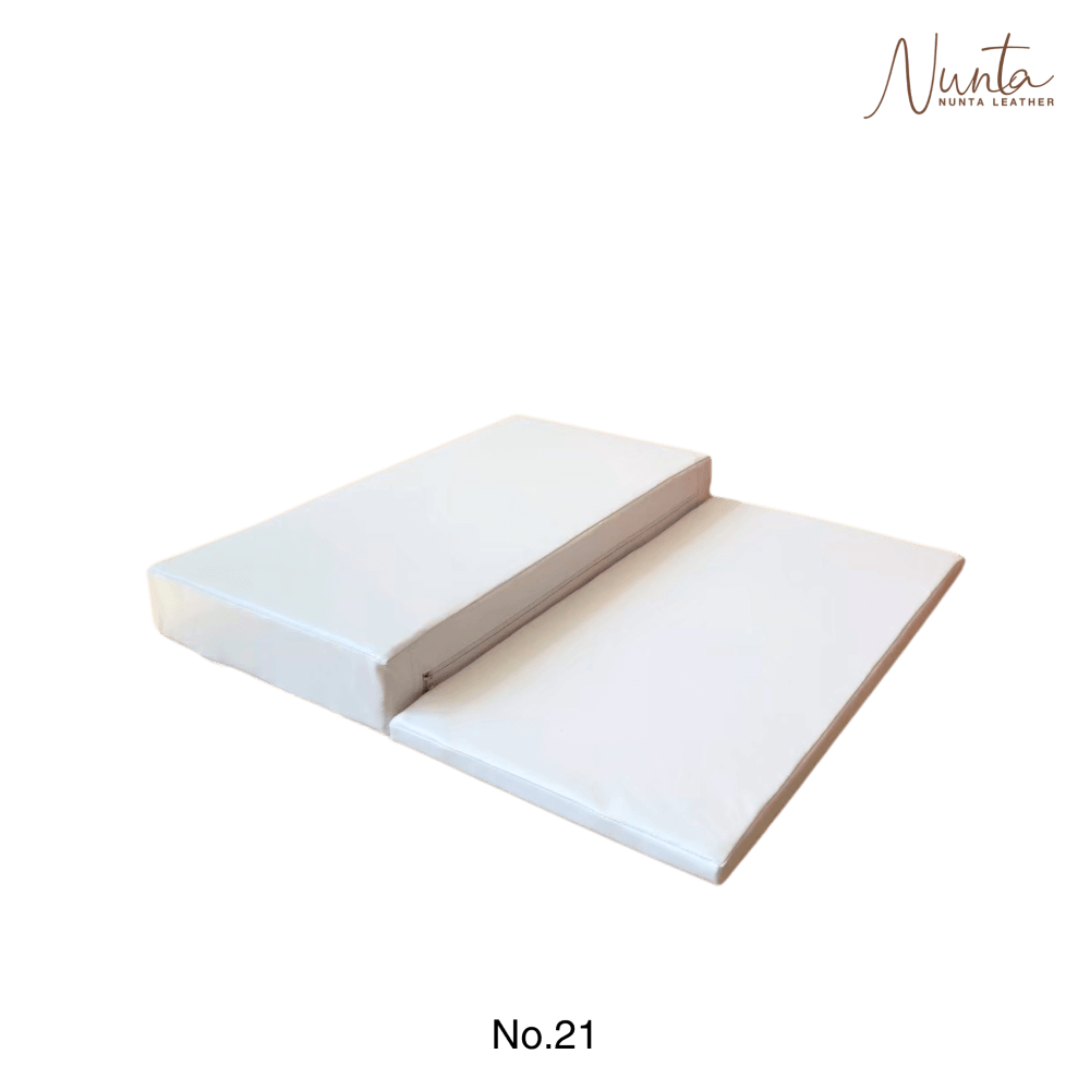 เบาะรองนั่ง พับได้ NUNTA LEATHER RISE FLODABLE SEAT 60X60X10CM สีขาว_2
