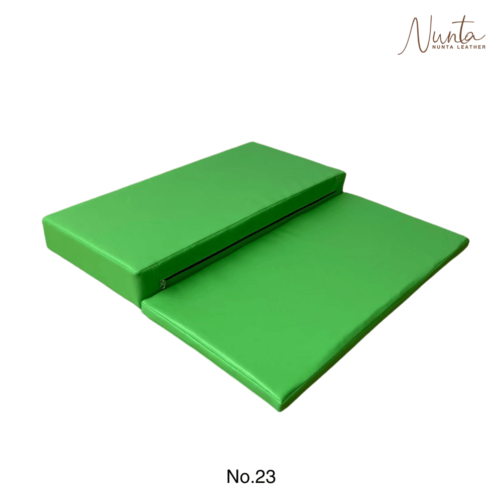 เบาะรองนั่ง พับได้ NUNTA LEATHER RISE FLODABLE SEAT 60X60X10CM สีเขียว_2