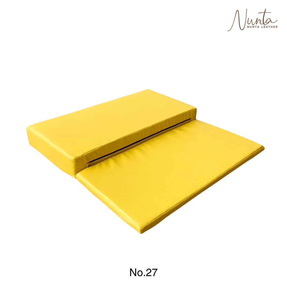 เบาะรองนั่ง พับได้ NUNTA LEATHER RISE FOLDABLE SEAT 60X60X10CM สีเหลือง_2