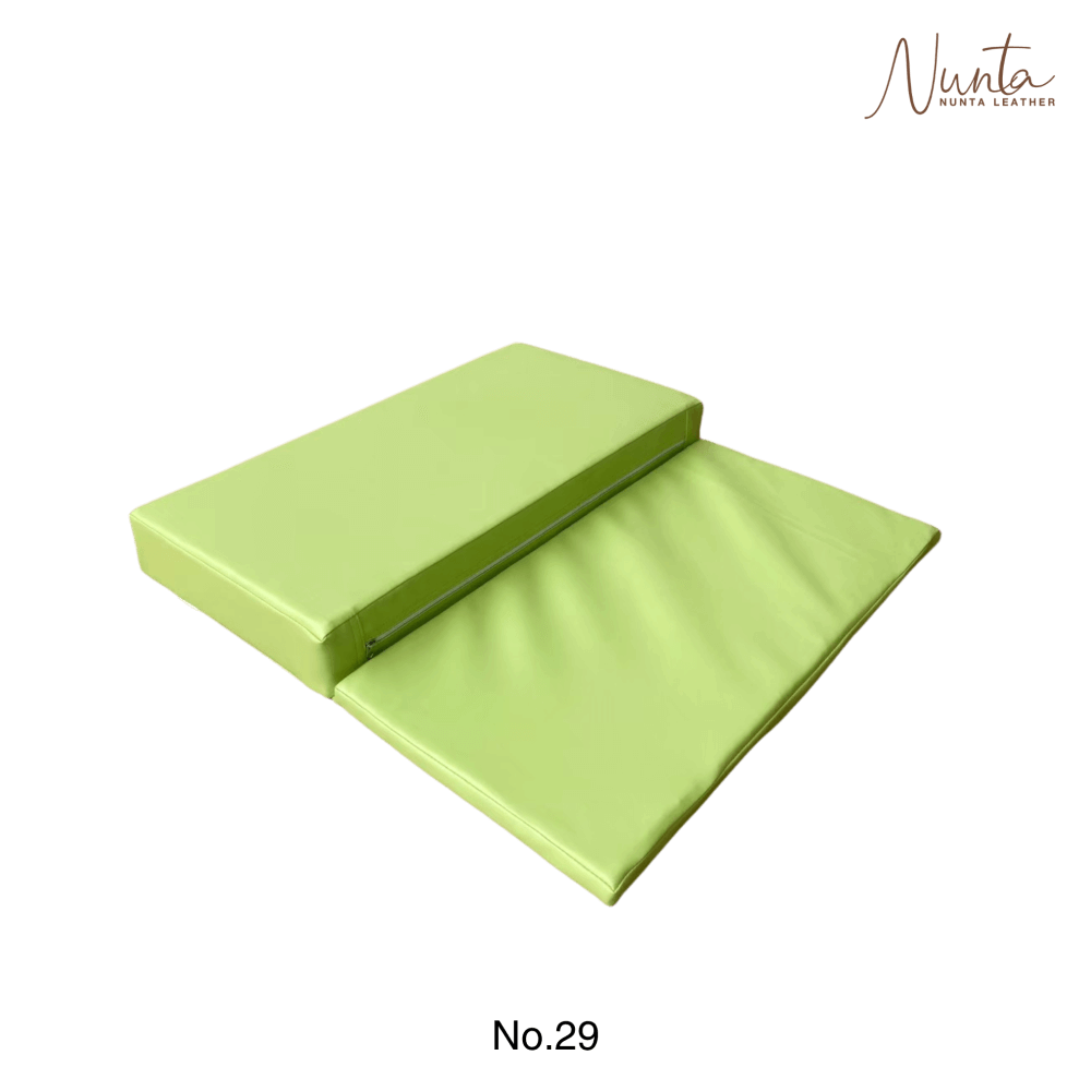 เบาะรองนั่ง พับได้ NUNTA LEATHER RISE FOLDABLE SEAT 60X60X10CM สีเขียวมะนาวอ่อน_2
