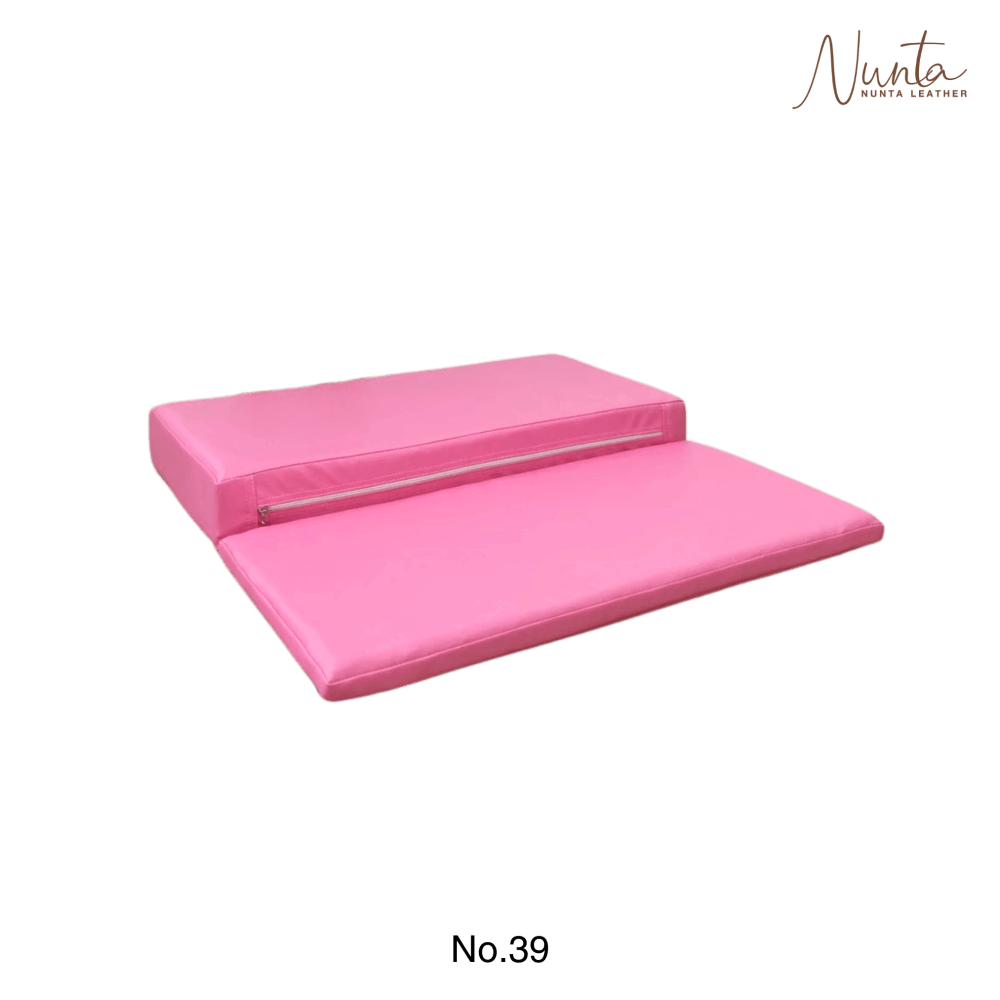 เบาะรองนั่ง พับได้ NUNTA LEATHER RISE FOLDABLE SEAT 60X60X10CM สีชมพู_2