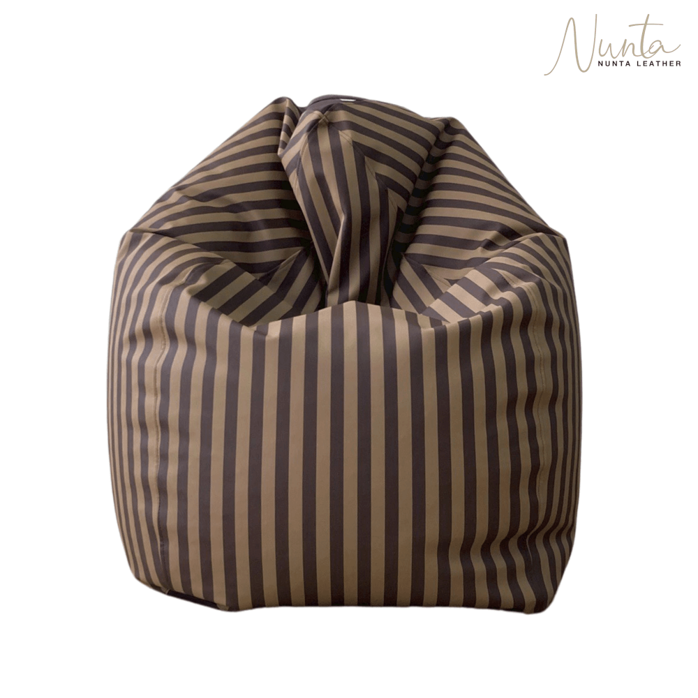 บีนแบค ทรงหยดน้ำ Nunta Leather รุ่น Sunkissed Size: XL 110x110cm สีน้ำตาลเข้ม-น้ำตาล