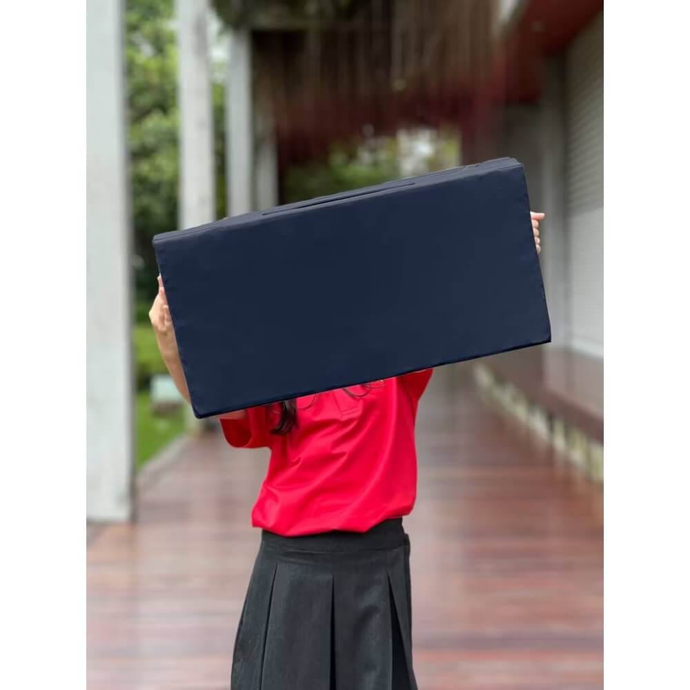 เบาะรองนั่ง พับได้ พิมพ์ชื่อได้ NUNTA LEATHER RISE FOLDABLE SEAT 60X60X10CM สีชมพูเข้ม_6