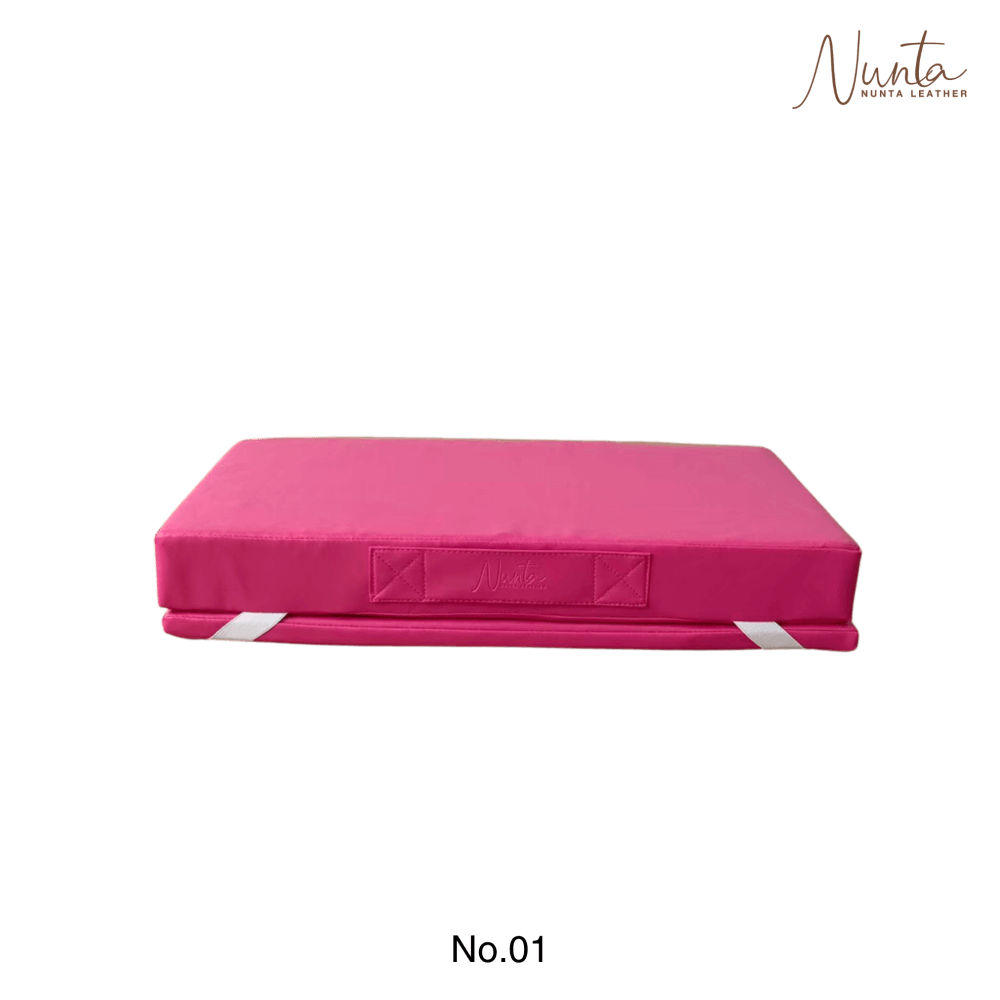 เบาะรองนั่ง พับได้ NUNTA LEATHER RISE FLODABLE SEAT 60X60X10CM สีแดง_8