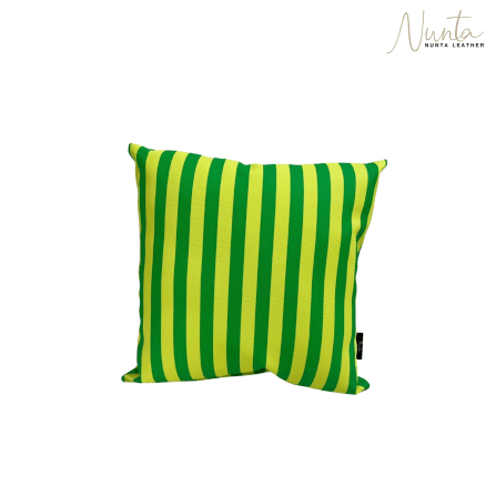 หมอนพิง Nunta Leather รุ่น Sunkissed Size: 15x15 นิ้ว สีเขียวเข้ม-เขียวอ่อน_0