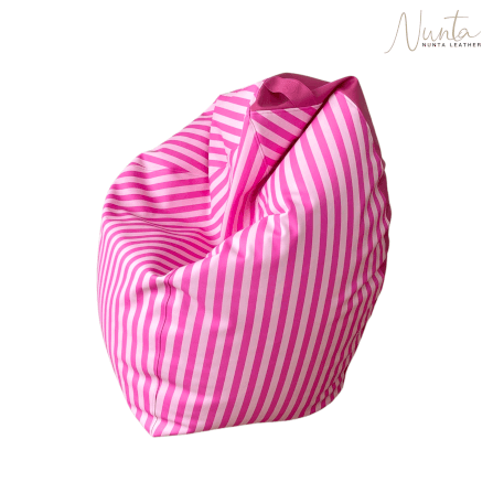 บีนแบค ทรงหยดน้ำ Nunta Leather รุ่น Sunkissed Size: L 90x90cm สีชมพูอ่อน-ชมพูเข้ม_0