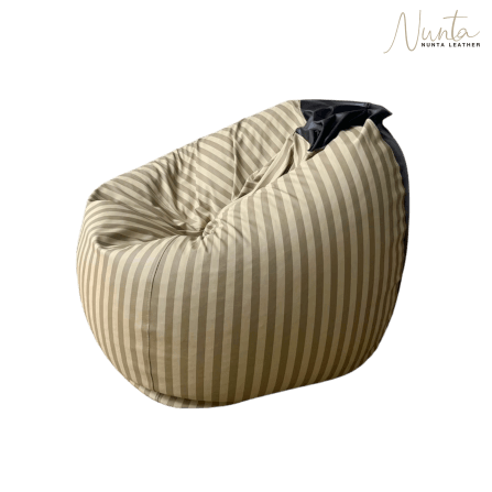 บีนแบค ทรงหยดน้ำ Nunta Leather รุ่น Sunkissed Size: L 90x90cm สีกาแฟ-กาแฟอ่อน_0