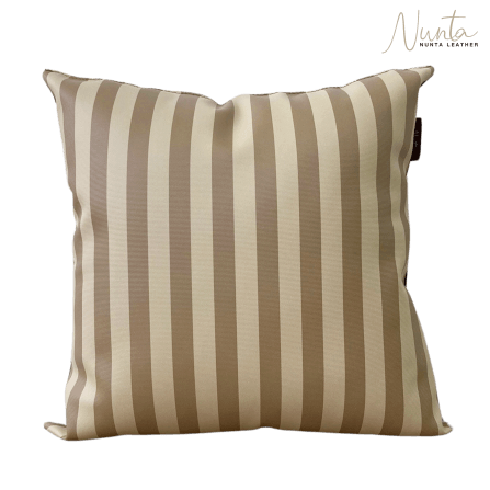 หมอนพิง Nunta Leather รุ่น Sunkissed Size: 20x20 นิ้ว สีกาแฟ-กาแฟอ่อน_0
